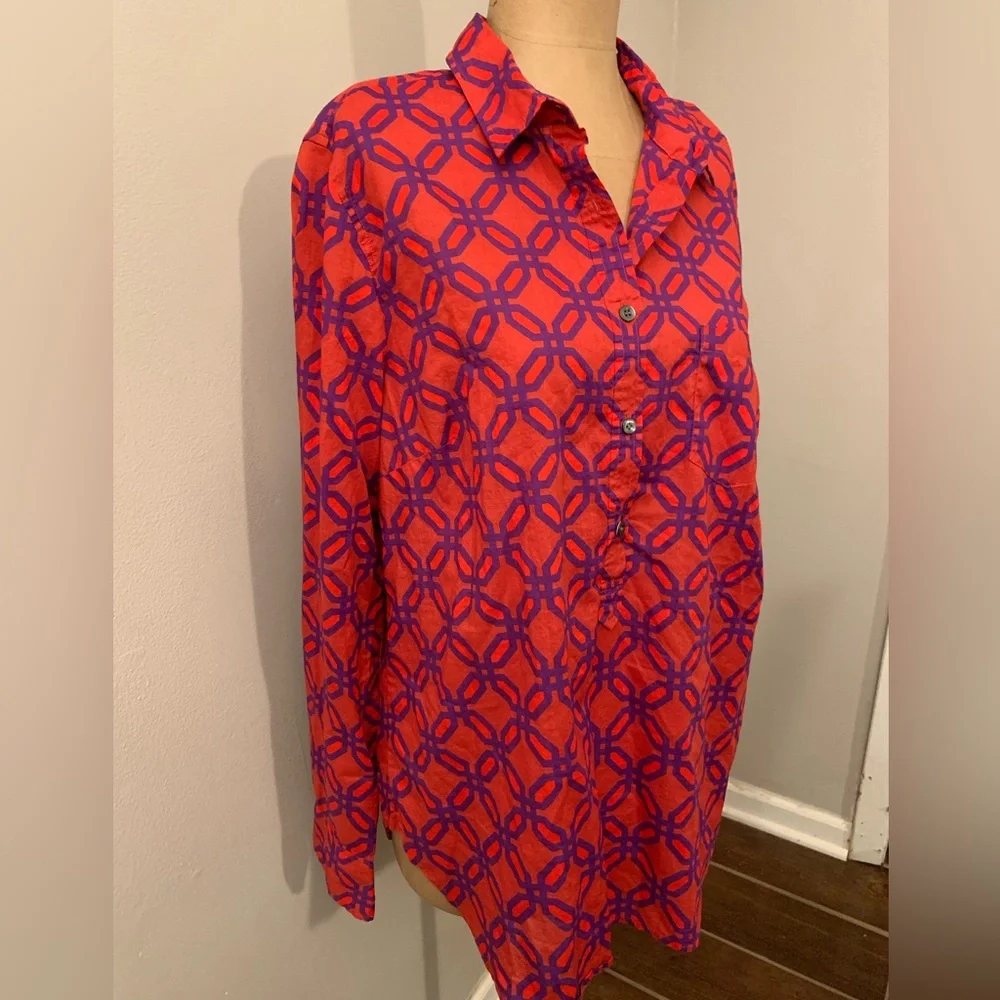 J Crew Bottom Down Cotton Shirt Size 12